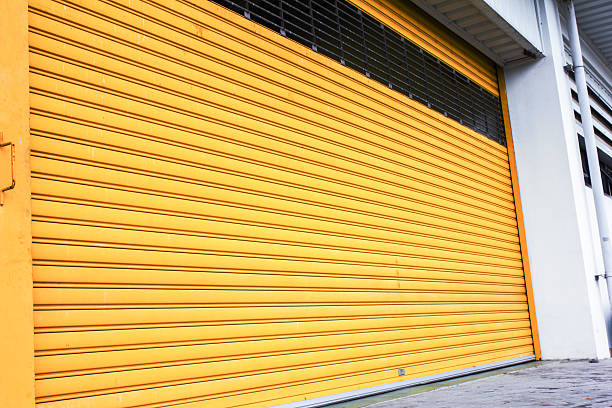 istock Steel sliding door 469160380