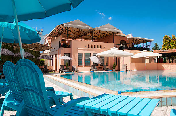 모더레이트 객실명 현대적인 호텔 - motel swimming pool resort swimming pool tourist resort 뉴스 사진 이미지