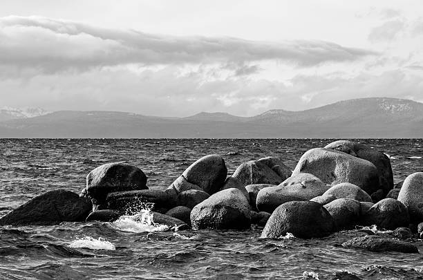 istock Stormy Lake Tahoe in Black and White 469164458