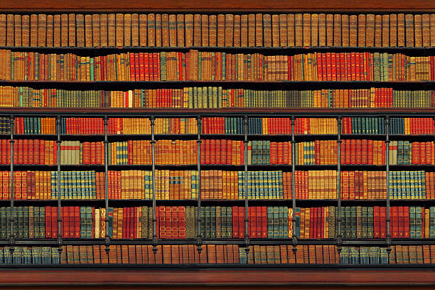 Vintage Library stock photo