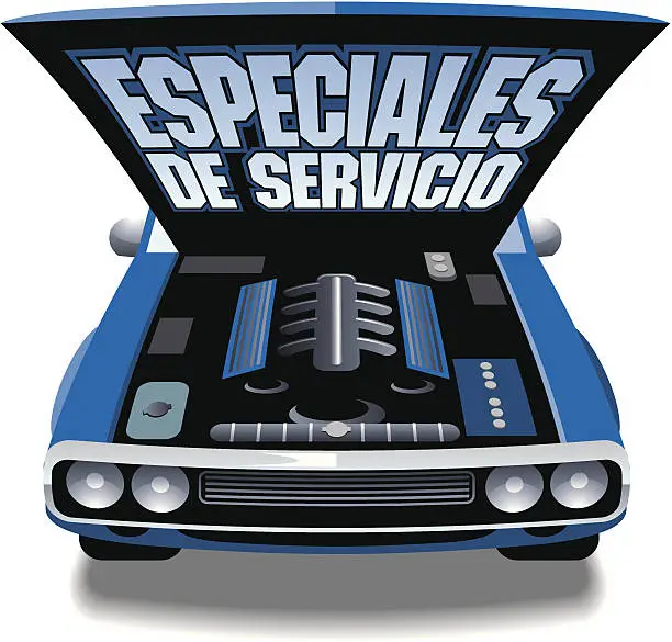 Vector illustration of Servicio Heading