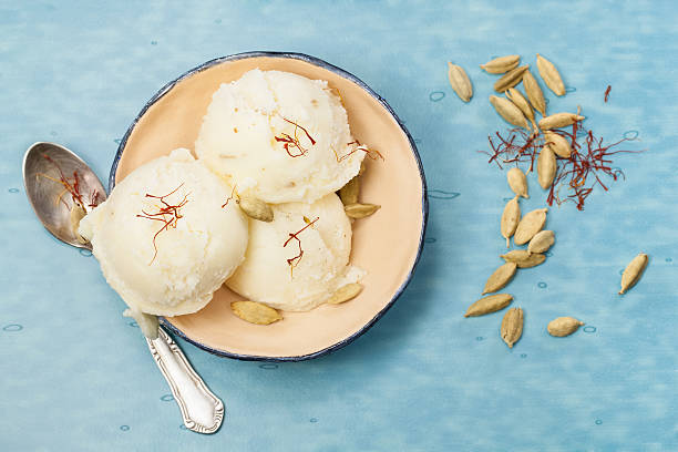 istock Ice Cream mixed with saffron and cardamom 469171060
