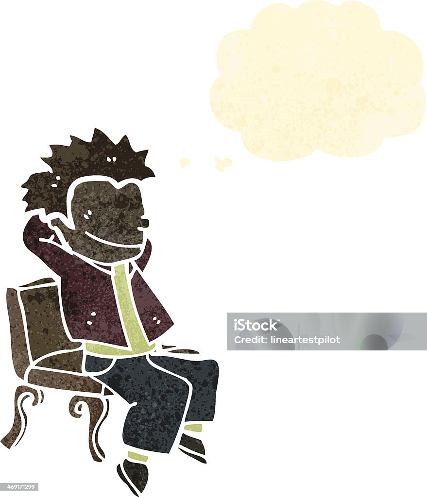 Retro Cartoon Man Relaxing Stock Illustration - Download Image Now - Adult,  Bizarre, Boys - iStock