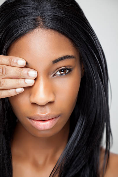 Black beauty with perfect skin