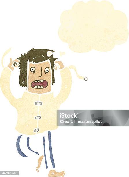 Retro Cartoon Mad Man Stock Illustration - Download Image Now - Bizarre, Cartoon, Clip Art