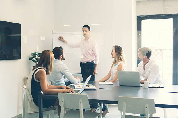 istock Businesspeople having meeting in office. 469173888