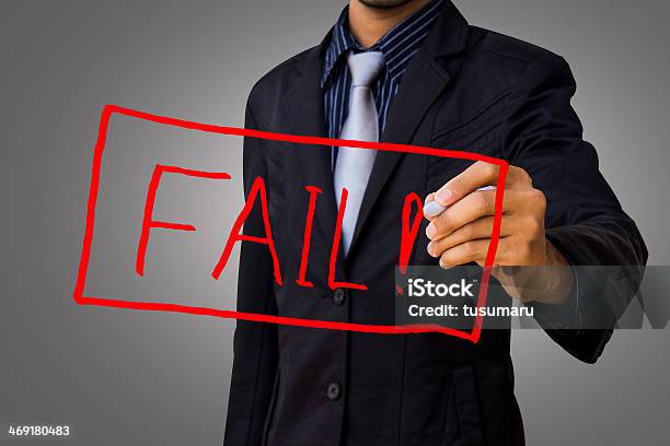 Writing A Message That Failed By Businessman Stock Photo - Download Image Now - Accidents and Disasters, Adult, Adults Only