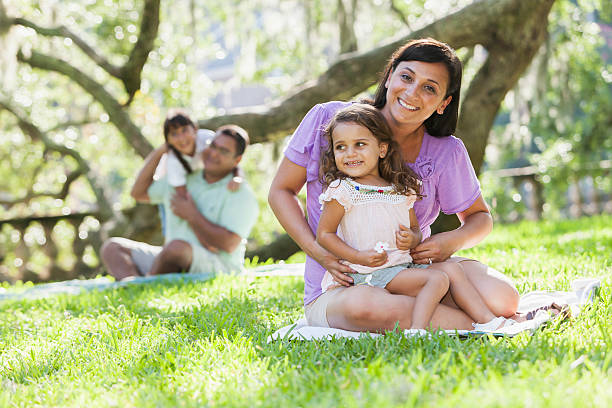 istock Hispanic family in the park 469182381
