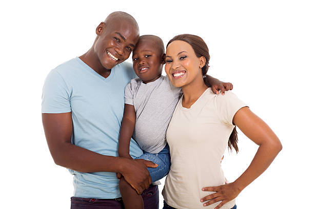 istock A black couple holding up their son between them 469188136