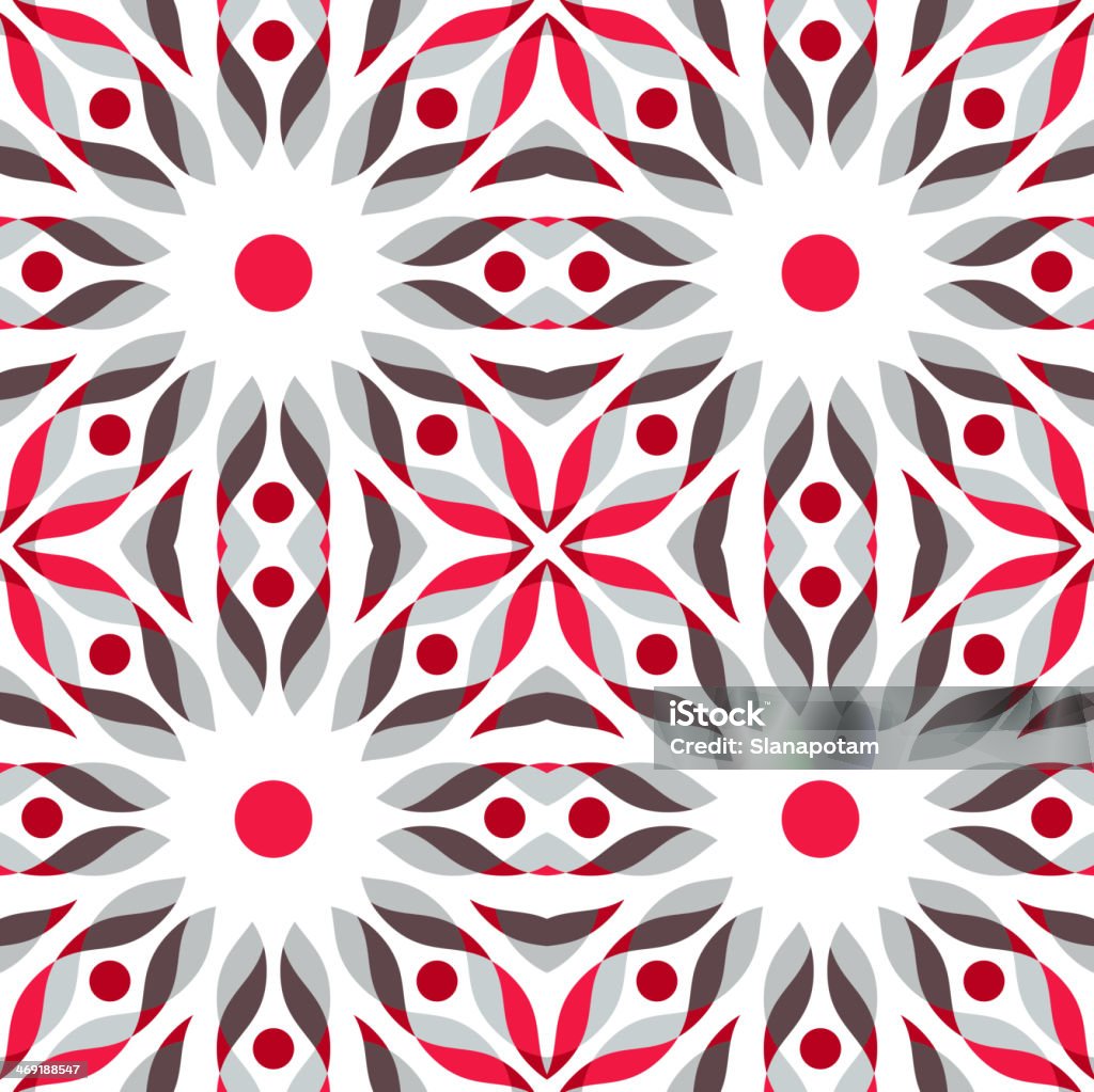 Abstract geometric pattern Abstract geometric pattern in red-grey-brown colors, with waves and dots. Seamless background. Vector illustration. Abstract stock vector