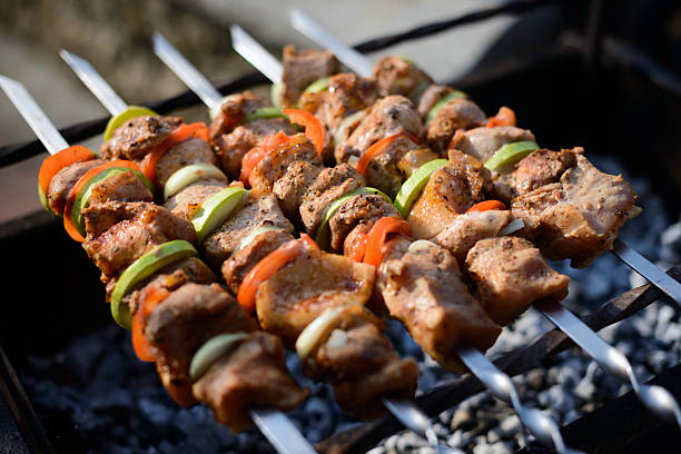istock Shish kebabs on skewers 469191340