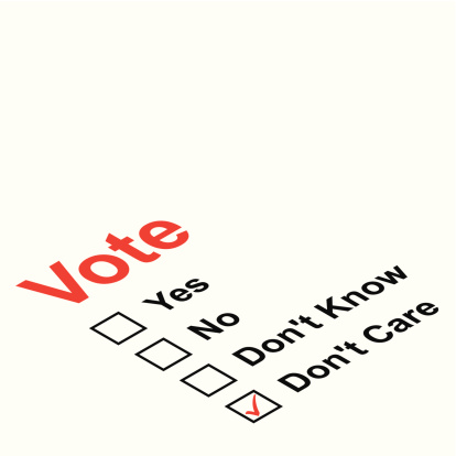 Ballot paper with the do not care box ticked