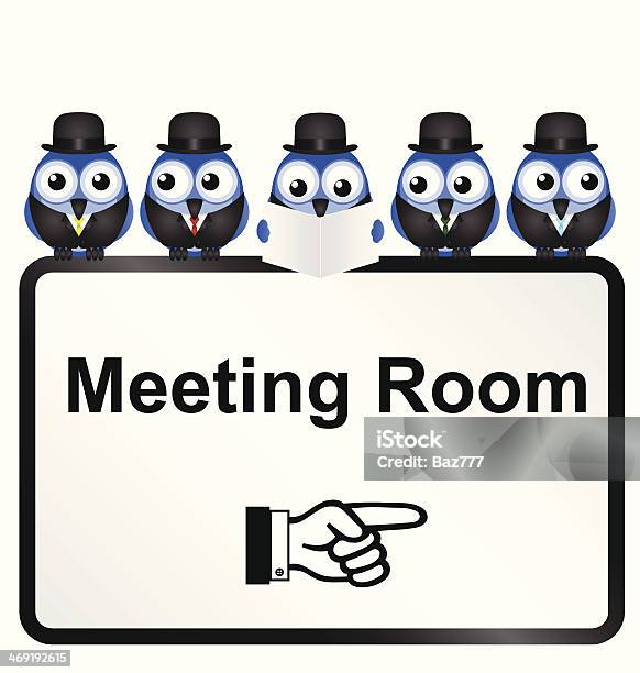 Meeting Room Stock Illustration - Download Image Now - Adult, Art Product, Bird