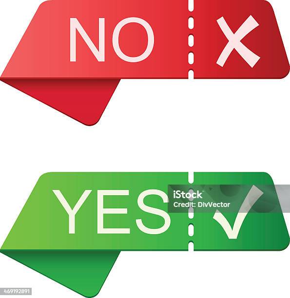 Marca De Verificação Autocolantes - Arte vetorial de stock e mais imagens de Yes - Palavra inglesa - Yes - Palavra inglesa, Conjunto de ícones, Símbolo de ícone