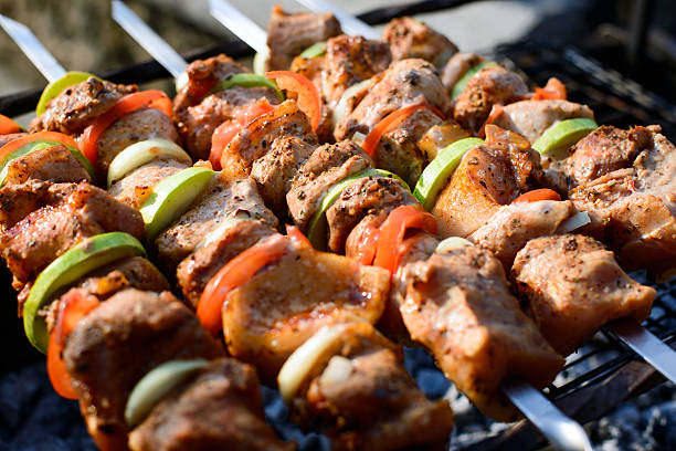 istock Shish kebabs on skewers 469192906