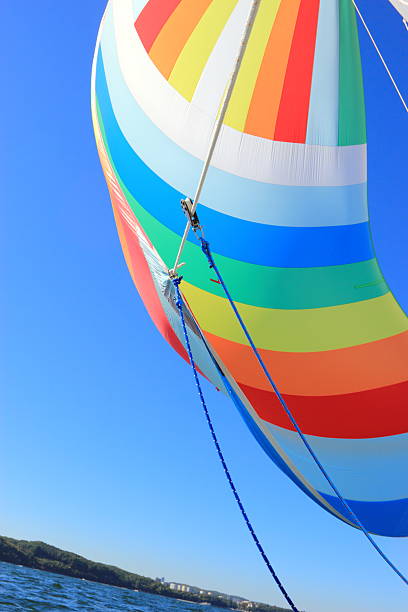 istock The wind has filled colorful spinnaker sail 469194055