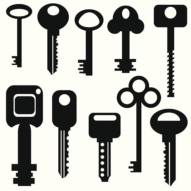 ilustrações de stock, clip art, desenhos animados e ícones de coleç�ão de chaves - skeleton key