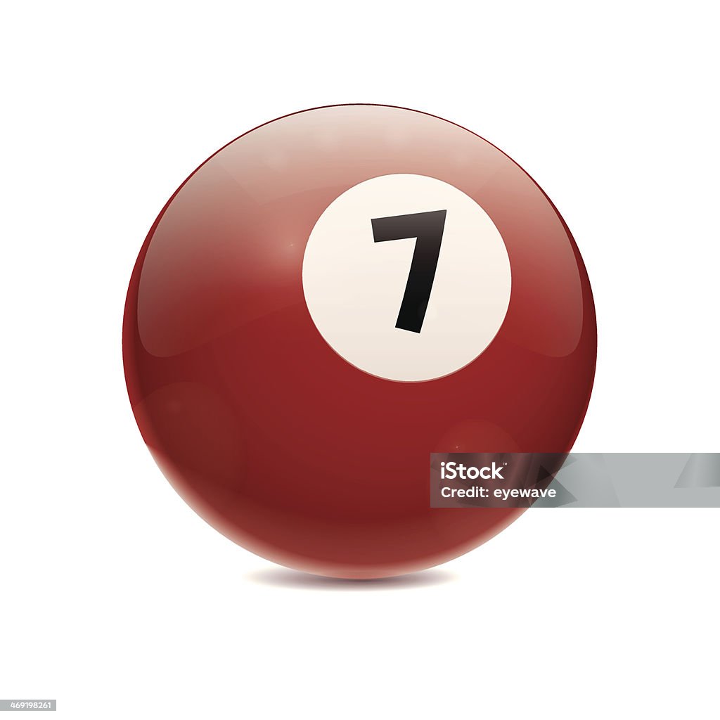 Hyperrealistic Billiard Ball Number 7 Stock Illustration - Download