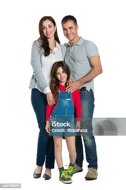 Foto de Feliz Sorrindo Família e mais fotos de stock de Família - Família, Fundo Branco, Figura para recortar