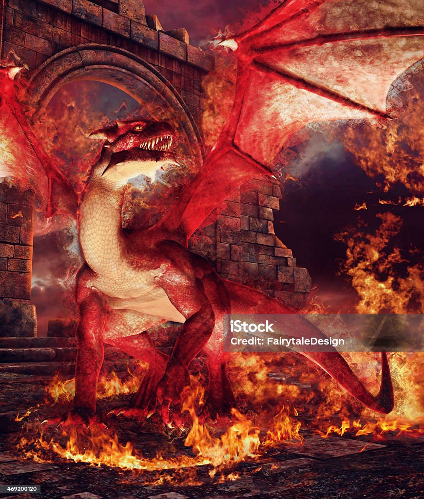 Rồng Đỏ Trong Một Vòng Lửa Hình ảnh Sẵn có - Tải xuống Hình ảnh ...