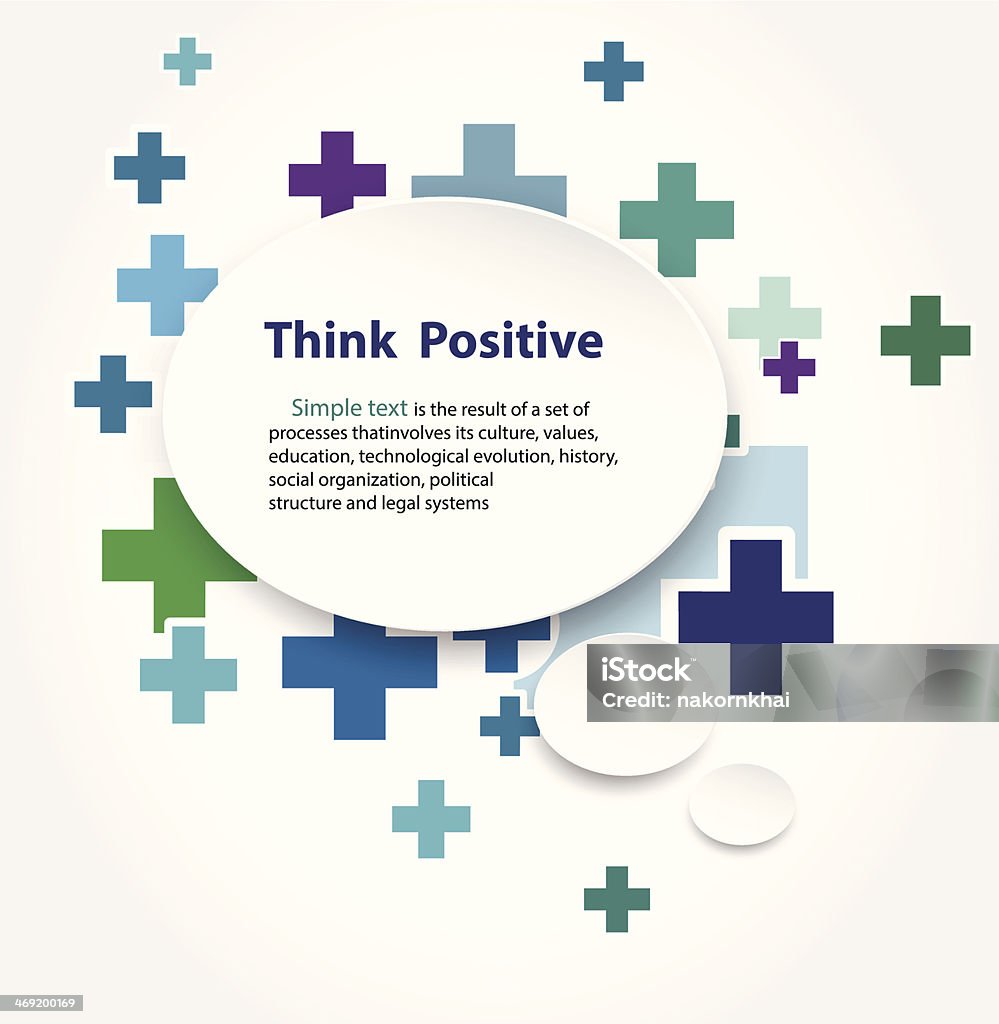 Think positive Think positive, Vector design think positive concept, Abstract speech bubble with positive thinking Aspirations stock vector