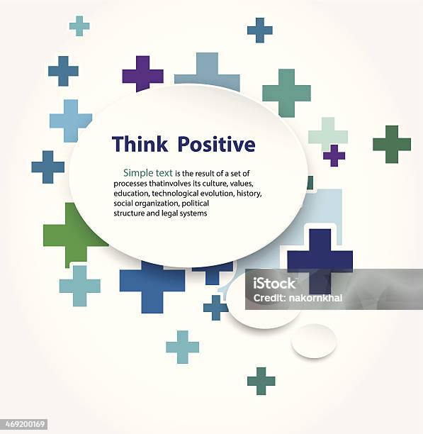 Think Positive Stock Illustration - Download Image Now - Aspirations, Backgrounds, Bright