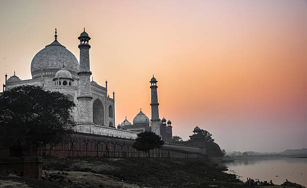 istock Taj Mahal sunset view from the Yamuna river 469200914