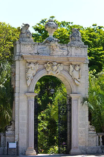 Ornate artwork in a garden