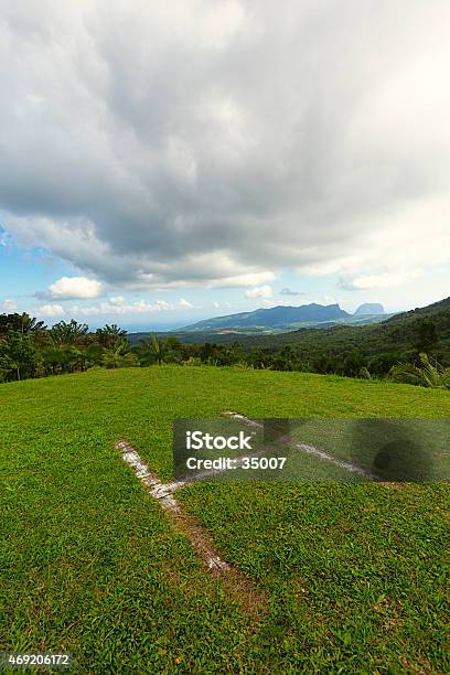 Tropical Helipad Stock Photo - Download Image Now - 2015, Deck, Grass