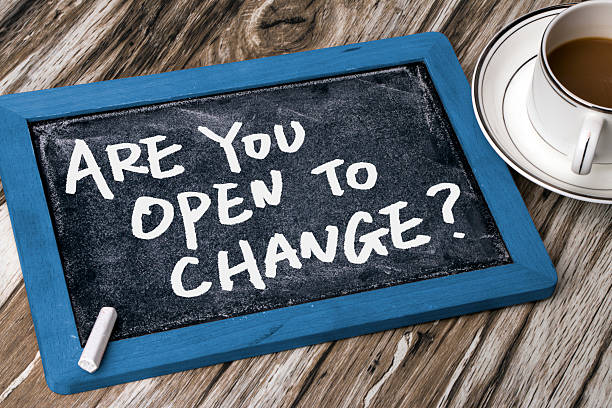 istock Blackboard with: are you open to change? written in chalk 469210916