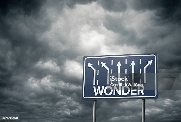 Sign O The Times Wonder Stock Photo - Download Image Now - 2015, Advice, Assistance