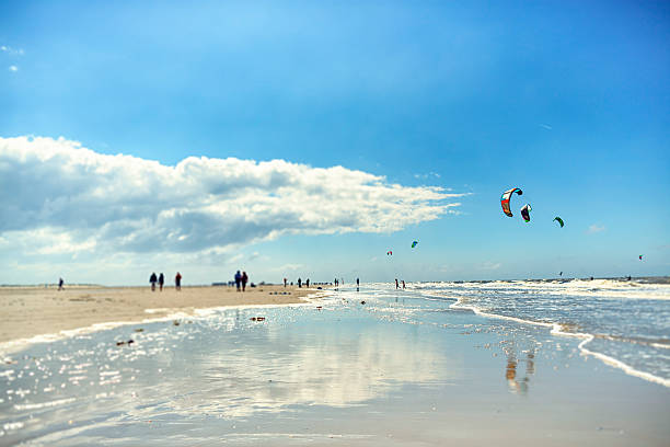 Sunny day at the North Sea / Sankt Peter Ording Sunny day at the Sea. Germany baltic sea people stock pictures, royalty-free photos & images