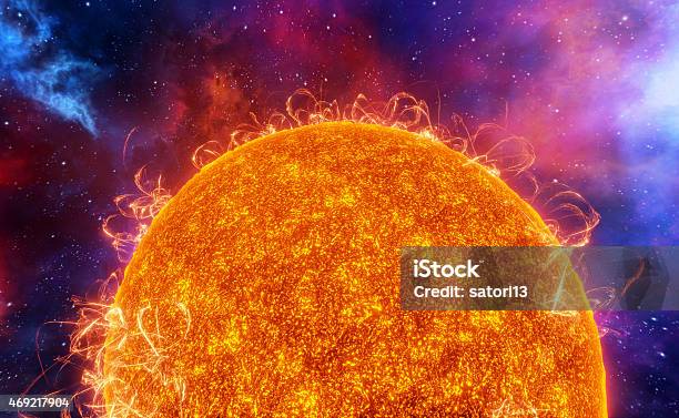 Surface Of The Sun Stock Photo - Download Image Now - 2015, Astronomy, Burning