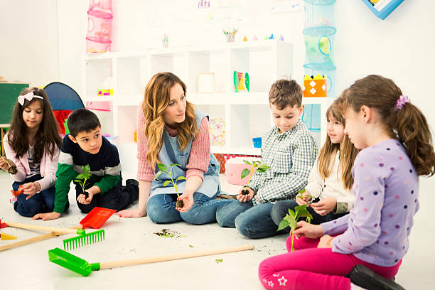 istock Children Learning About Planting a Tree in a kindergarden. 469218498