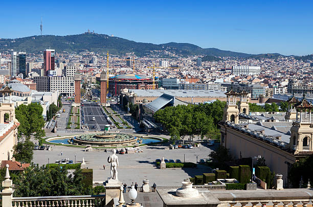 istock Spain. Barcelona. The top view on a city 469222808
