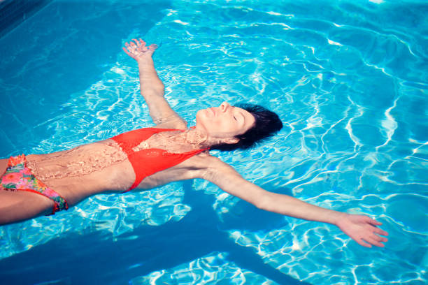 istock Woman relaxing in swimming pool 469226058