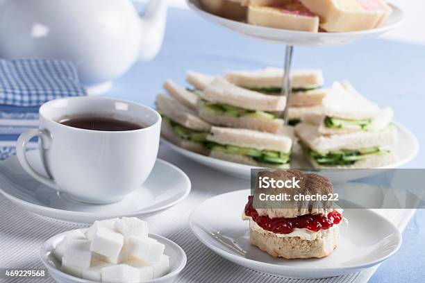 English Tea Time Stock Photo - Download Image Now - Afternoon Tea, Scone, 2015