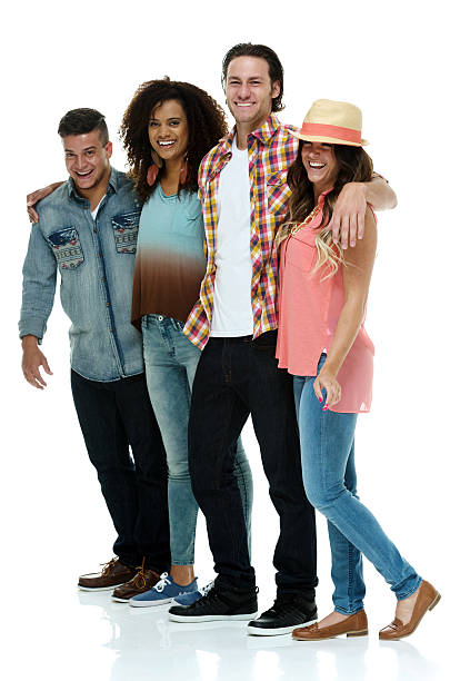 istock Four friends standing together 469231008