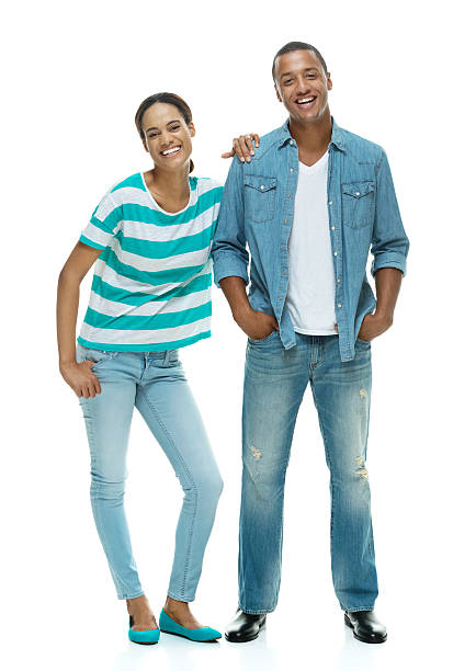 istock Happy couple standing and looking at camera 469231016