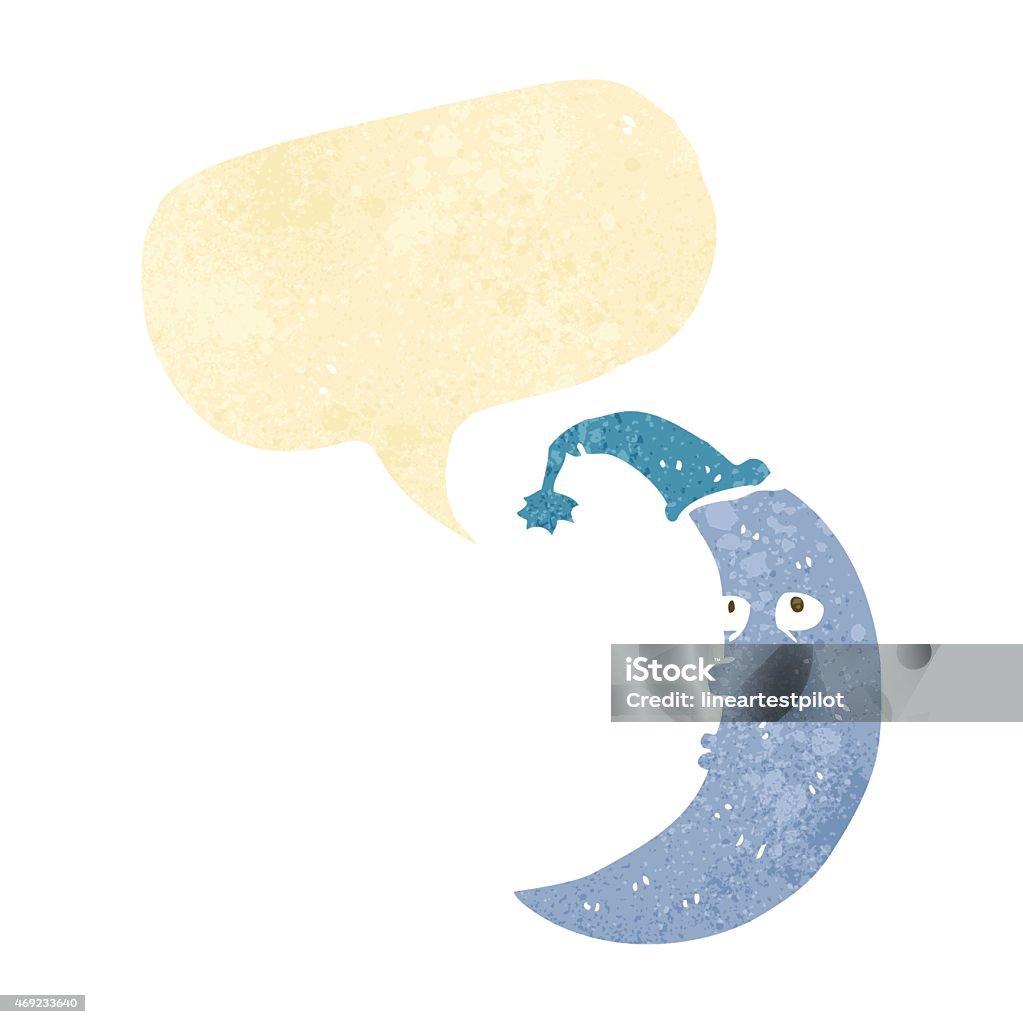 sleepy moon Comic mit Sprechblase - Lizenzfrei 2015 Vektorgrafik