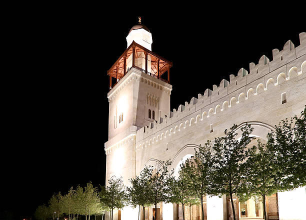 istock King Hussein Bin Talal mosque in Amman (at night), Jordan 469238110