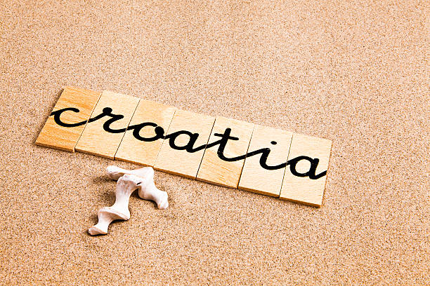 istock Words on sand croatia 469239148