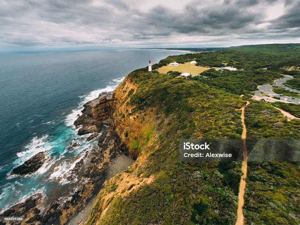 Cape Schanck Lighthouse Cape Schanck Lighthouse from above. Cape Schanck Stock Photo