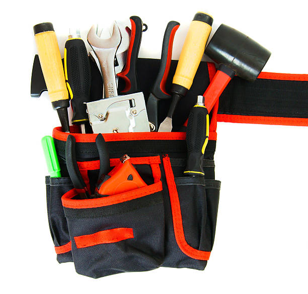 istock Many working tools in the carrying case on white background 469239888