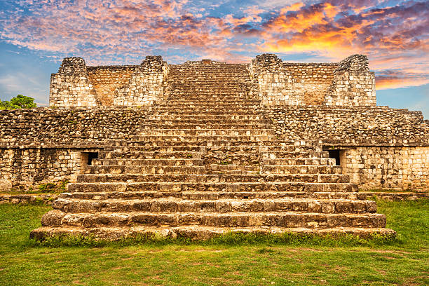 istock Ancient Mayan temple with large staircase 469242156