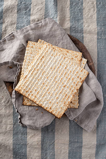 Matzah - Unleavened Bread for Passover stock photo