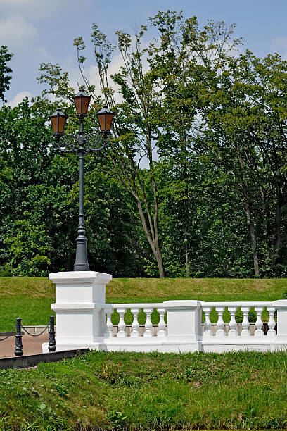 istock White balustrade in the old Park 469245806