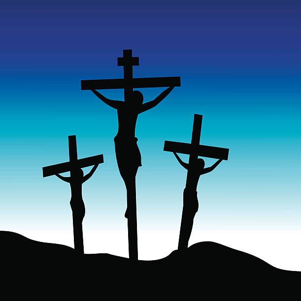 ilustraciones, imágenes clip art, dibujos animados e iconos de stock de jesus christ en punto clave. - sacrifice play illustrations