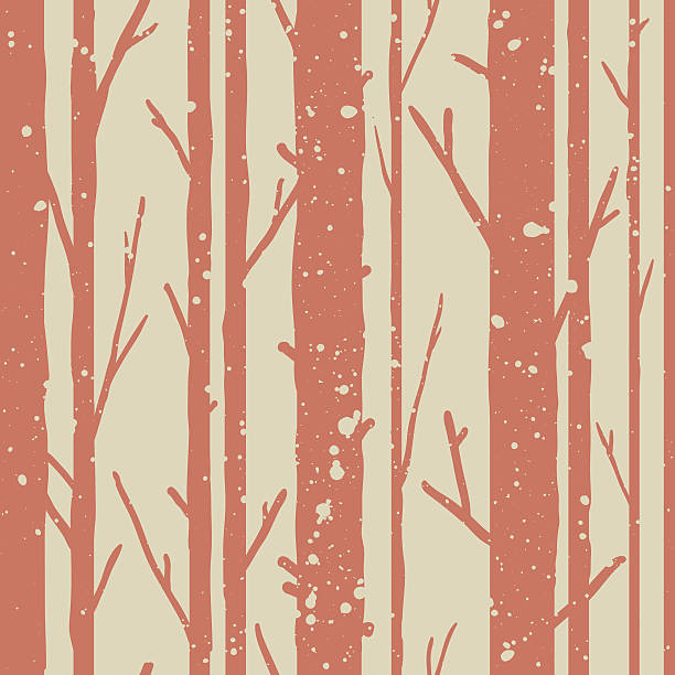 나무 연속무늬 - snow loneliness tree remote stock illustrations