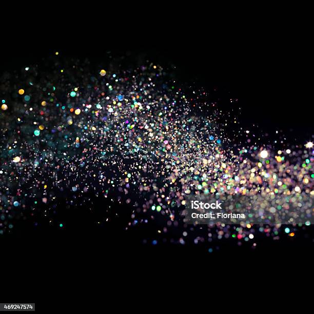 Flowing Stars In All Colors Stock Photo - Download Image Now - Glowing, 2015, Abstract